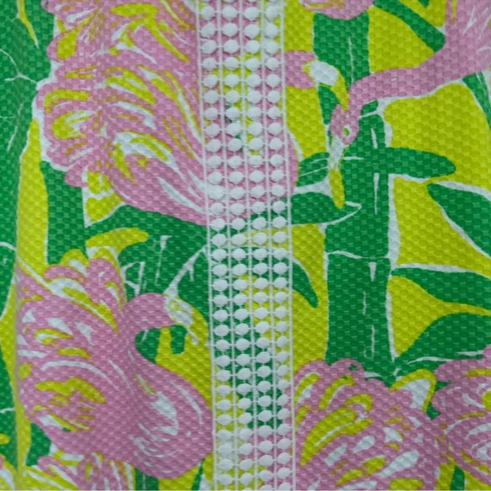 Lilly Pulitzer Sleeveless Dress Flamingo Pink Green Size XL 14-16 - Picture 12 of 17